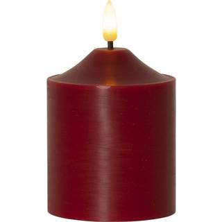 Star Trading Flamme Bloklys Led t 12 Cm - LED-lys Voks Rød - 061-61