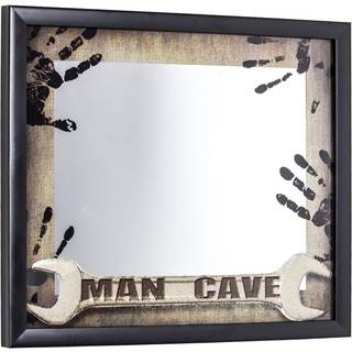 American Art Decor Printed Accent Mirror - Room Decor til Bar Garage Game Room & More (Man Cave 13 """" X 15 """")