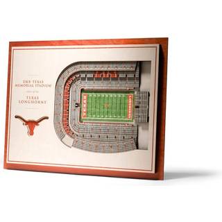 YouTheFan NCAA Texas Longhorns 5-lags StadiumView 3D-vægkunst af Darre – hængbar stadiondekoration i officielle farver