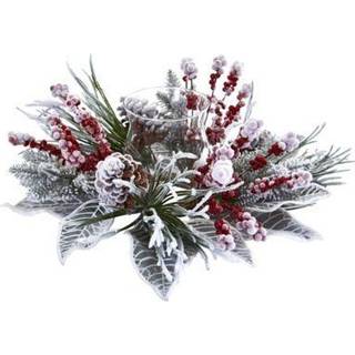 Snowy Magnolia Berry Artificial Arrangement Candelabrum