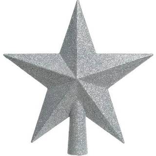 Decoris Sølv Glitter Topstjerne