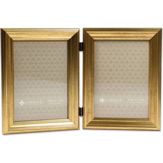 Lawrence rammer 5x7 hængslet dobbelt sutter brændt guldbilleder ramme