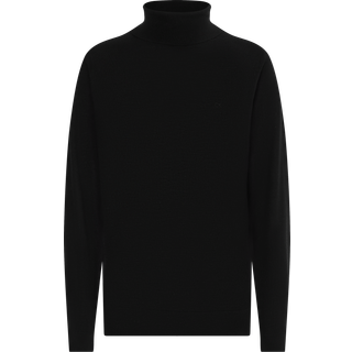 Merino Wool Roll Neck Jumper - Calvin Klein - Black - Men - L - Black - L