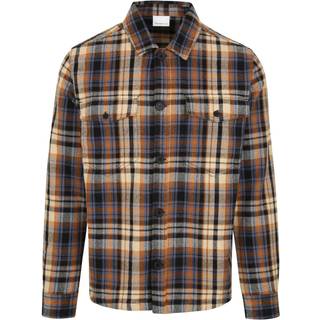 Earth Colors Checked Overshirt M Brown Sugar (XXL)
