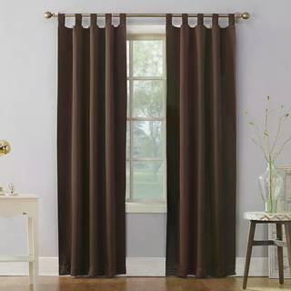 Sun Zero Easton Energy Saving Blackout Tab Top Curtain Panel 40 """" X 84 """" Chokolade