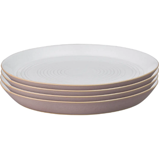 Impression Charcoal Blue Spiral Dinner Plates - Set Of 4 -