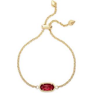 Kendra Scott Elaina Link Chain Bracelet til kvinder Dainty Fashion Jewelry 14k Goldbelagt messing Berry Clear Glass