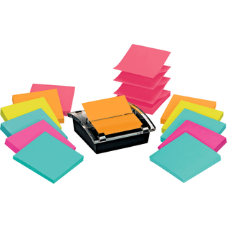 Post-It DS330SSVA Pop-Up Dispenser Value Pack 3 X 3 Black/Clear