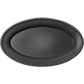 Potteryjo Daria Fad Oval 35 Cm Clean Grey - Serveringsfad Lertøj Grå - 024308S-0391