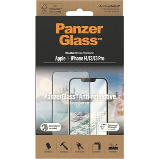 iPhone 13/13 Pro/14 PanzerGlass Ultra-Wide Fit Anti-Reflective EasyAligner Hærdet Glas - Sort Kant