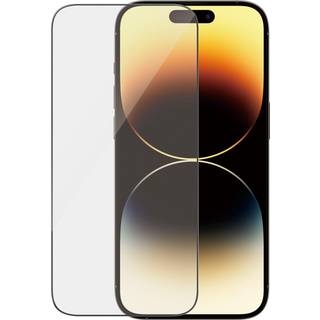 iPhone 14 Pro PanzerGlass AntiBacterial Ultra Wide Fit Skærmbeskyttelsesglas - AntiReflective m. EasyAligner - Diamond Strength - Gennemsigtig / Sort