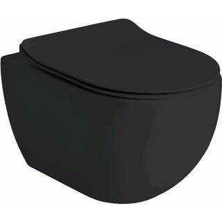 Lavabo Glomp væghængt toilet, uden skyllekant, Mat sort