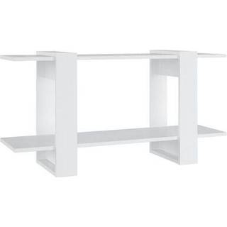 bogreol 100x30x51 cm konstrueret træ hvid højglans