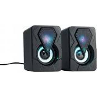 Havit computerhøjttalere Mini 3Wx2 med RGB-belysning - sort