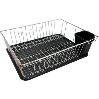 Bedre Chef 22 Inch Chrome Dish Rack med sort dræningsbakke (D0102H7YRIY)