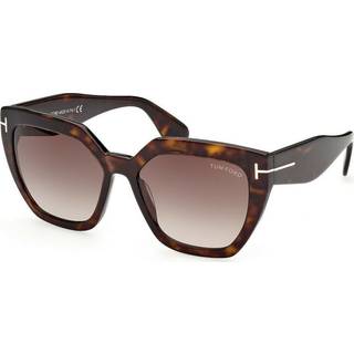 TOM FORD Kvinde FT0939 PHOEBE 52K Solbriller Acetat Havana Roviex Firkantet Normal Skygge