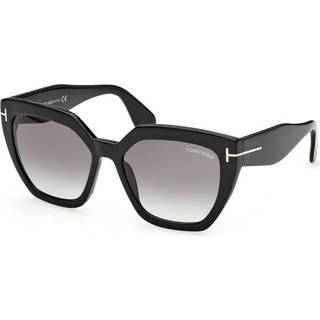TOM FORD Kvinde FT0939 PHOEBE 01B Solbriller Acetat Sort Grå Firkantet Normal Skygge