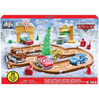 Disney og Pixar Cars Toys Mini Racers Adventskalender med 5 leget?jsbiler Spor stykker og mini-leget?j tilbeh?r 25 overraskelser feriegaver til b