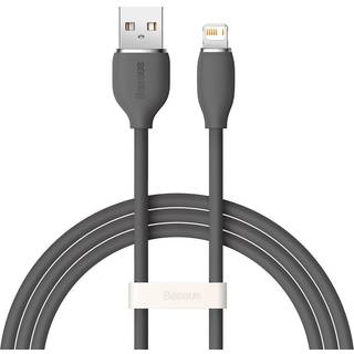 Baseus Jelly Liquid Silicone USB-A / Lightning-kabel - 1.2m, 2.4A - Sort