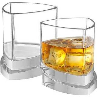 JoyJolt USA JoyJolt - Aqua Vitae Triangle Whiskey Glas - Sæt af 2