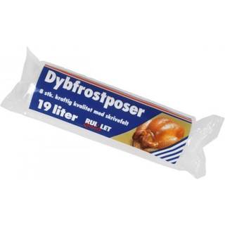 Rul-let fryseposer med skrivefelt LDPE 19 liter klar