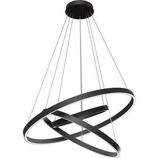 Maytoni Rim LED-hængelampe, 840, 3 ringe, sort