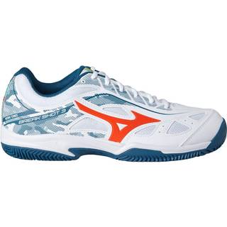 Mizuno Breakshot 3 CC (Unisex, Hvid/Rød/Turkis) Padelsko - 40