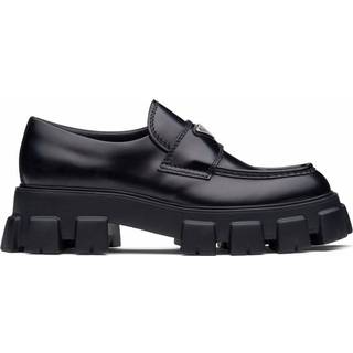 Prada Monolith brushed leather loafers - black - EU 39