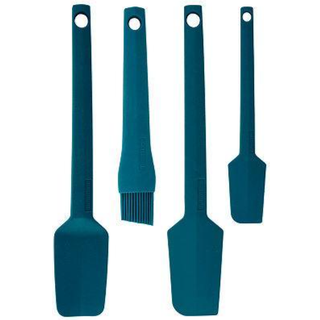 Smag af hjemmet 4 stykker havgr?n silikone redskabss?t - Inkluderer spatel spoonula basting/konditorb?rste & mini spatel