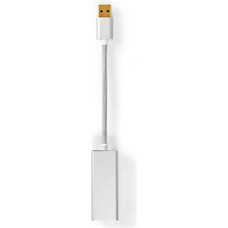Nedis USB 3.0 til RJ45 hun - Aluminium - Sølv