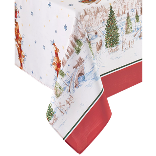 Elrene Home Fashions Santa Snowy Sleighride Rynkefast ferie/jule dug 60""""X84"""" rektangel