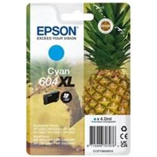Epson 604XL Singlepack - XL - cyan - original - ink cartridge - Blækpatron Cyan