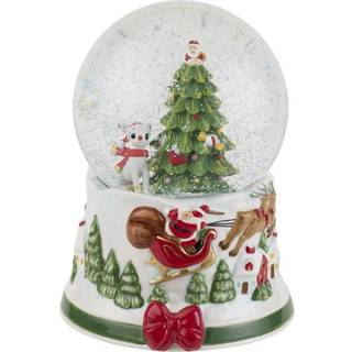 Spode Christmas Tree Ruldolph Winter Wonderland Snow Globe spelar lugnande musik - Hållbar dolomit personlig samlarobjekt bra för julbröllop hem