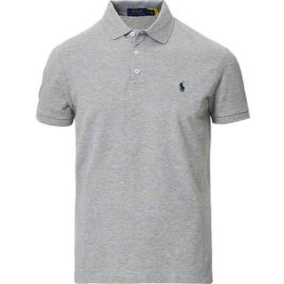 Polo Ralph Lauren Herren Polo-Shirt grau meliert Slim Fit