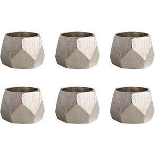 DII dekorative geometriske servietring st trekantbnd slv 6 Count