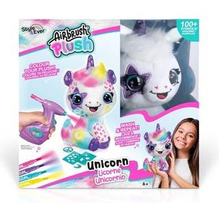Style 4 Ever Airbrush Plush Unicorn - Farvelæg enhjørning-bamsen med airbrush-spray