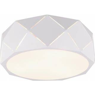 Loftlampe Zandor med hvid skærm