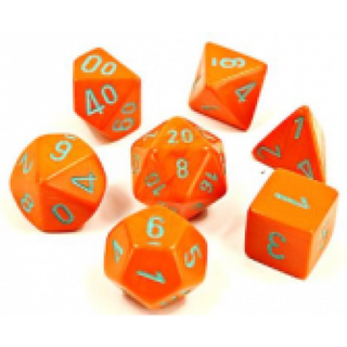 Chessex - Lab Dice - Polyhedral 7-Die Set - Heavy Orange/Turquoise