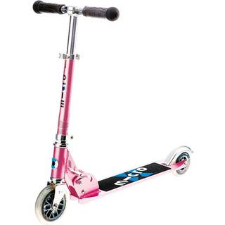 Micro Light Pink løbehjul med to hjul og justerbart styr - lyserød