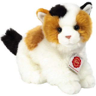 Teddy Hermann - Kat flerfarvet 24 cm
