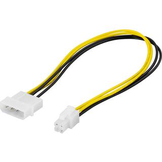 DELTACO 4-PIN internal power (male) - Power ATX12V 4-pin connector (female) 30cm