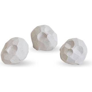 Cooee Design Pebble heads skulptur 3-pak Limestone