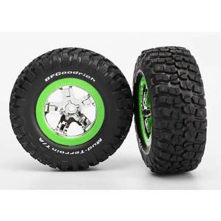 Traxxas 6876 Tires & Wheels, Goodrich/SCT, 4WD/2WD Rear (2)