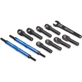 Traxxas - TRX8638X - Toe links, E-Revo® VXL (TUBES blue-anodized, 7075-T6 aluminum, stronger than titanium) (144mm) (2)/ rod ends