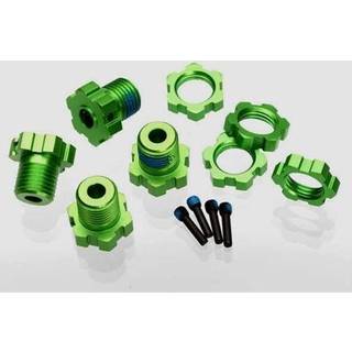 Traxxas 5353G Wheel Hub & Nuts 17mm Aluminium Green (4)