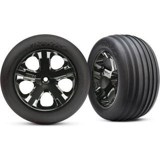 Traxxas 3771A Tires & Wheels Ribbed/All-Star Black Chrome 2,8" (2)