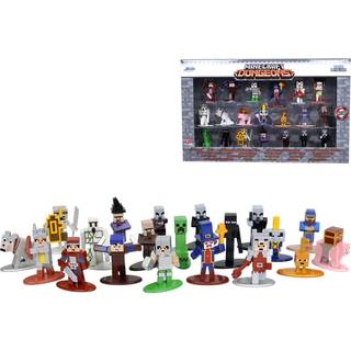 Jada Toys Minecraft Dungeons Nano Metalfigs 1.65 """" Die-Cast Collectible Figures 20-Pack Wave 4 Toys For Kids and Adults Silver