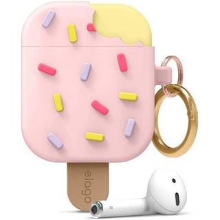 Elago Ice Cream Airpods sag med n?glering designet til Apple AirPods 1 & 2 ShockProof Protective Skin Cute Accessories til Girls Kids Boys [US Pa