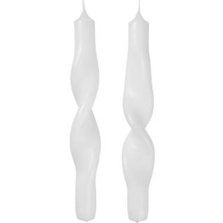 Broste Copenhagen Twist twisted candles snoede lys 23 cm 2-pak Pure white