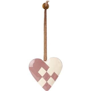 Maileg Juleornament i Metal - Hjerte - Stor - Lys Lilla